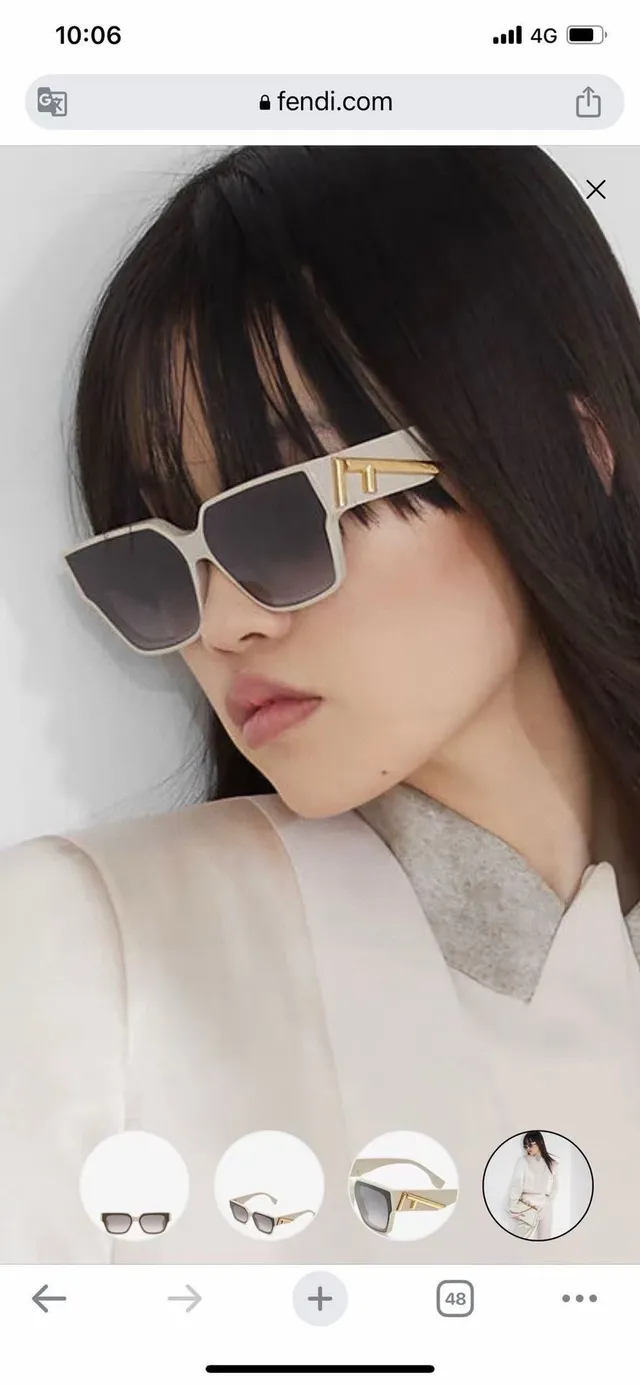 Black Brown Acetate Frame Gold-Tone Metal Accent Sunglasses 2