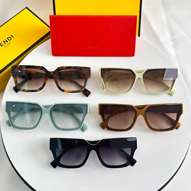 Black Brown Acetate Frame Gold-Tone Metal Accent Sunglasses 4