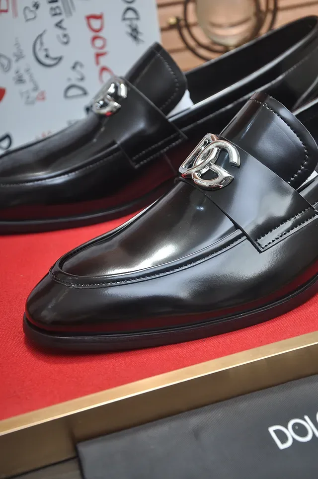 Black Glossy Leather Buckle Strap Loafer 2