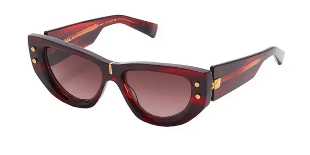 Lunettes de soleil Cat-Eye Silhouette Noir et Or Monture Acétate Mate 5