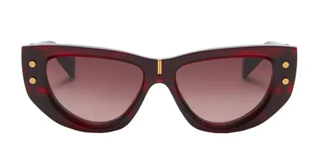 Lunettes de soleil Cat-Eye Silhouette Noir et Or Monture Acétate Mate 6