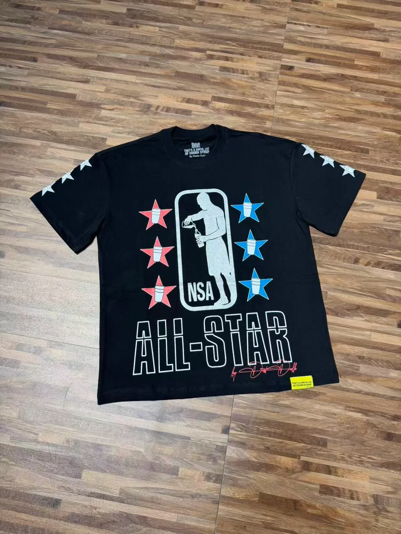 Black Graphic Print All-Star T-Shirt 2