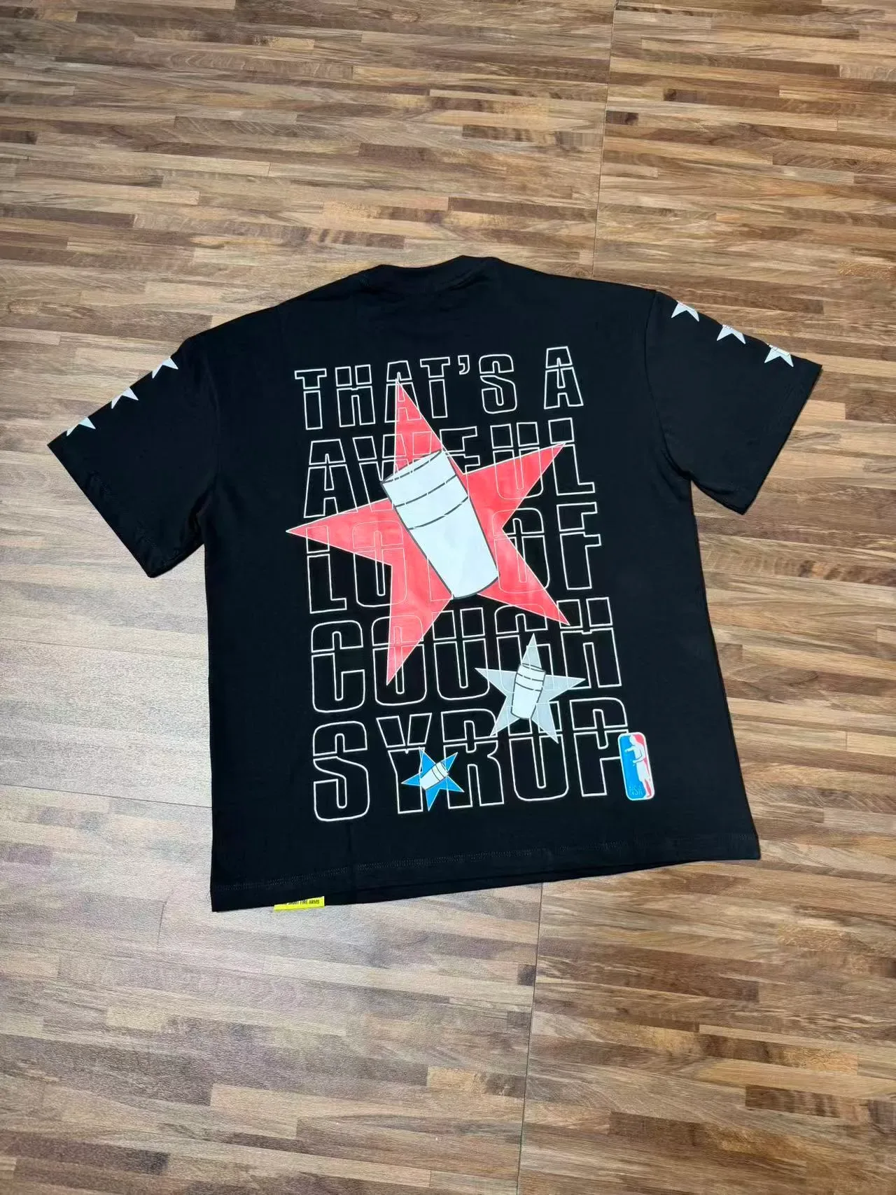 Black Graphic Print All-Star T-Shirt 3