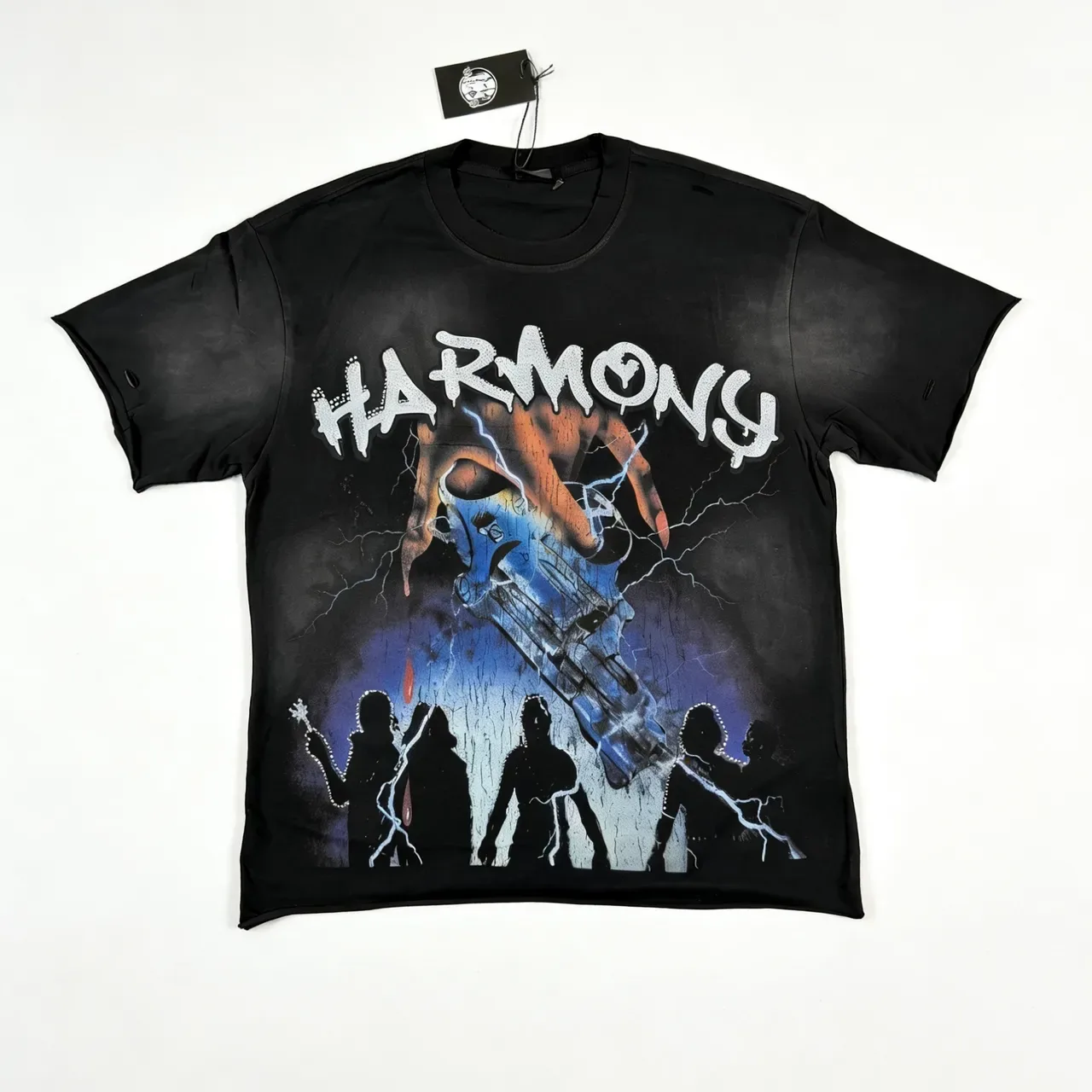 Black Graphic-Print Crew-Neck Short-Sleeve T-Shirt 9