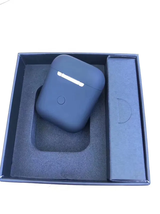 Caja de Carga Compacta de Acabado Negro y Gris Mate TWS Earbuds 15