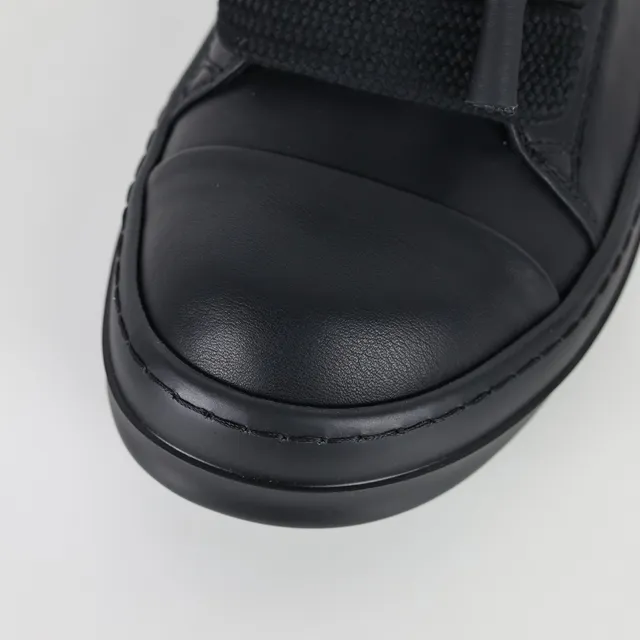 Black Monochrome Oversized Lace Platform Sneakers 5