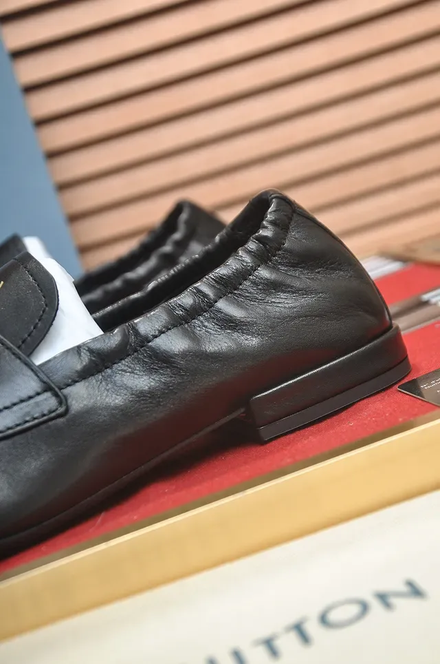 Black Penny Elasticated Heel Loafer 2