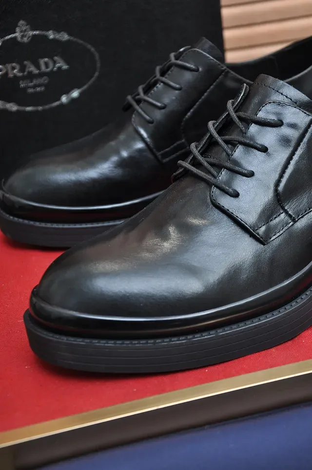 Black Platform Cap Toe Oxford Shoe 2