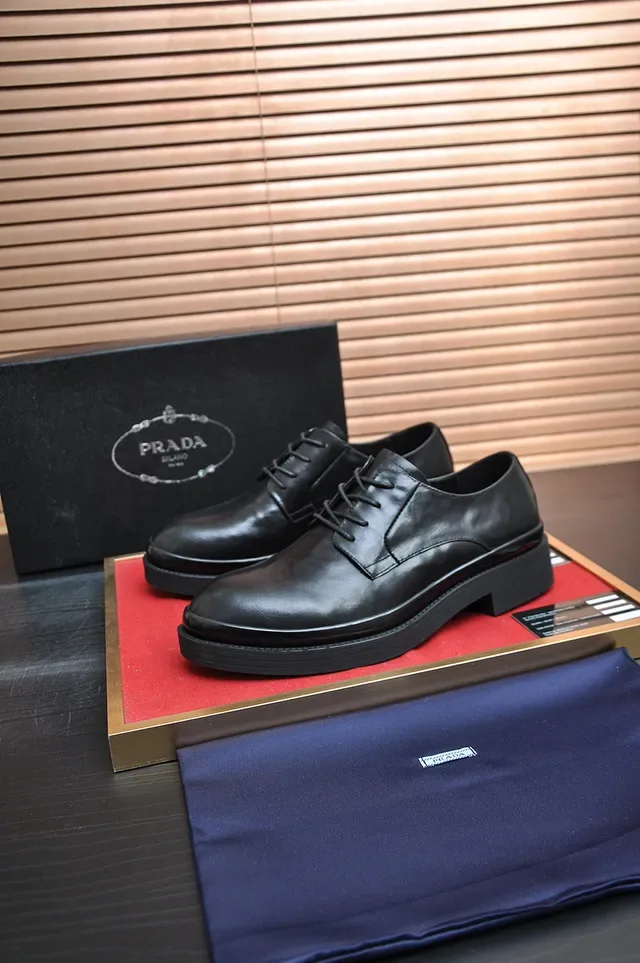 Black Platform Cap Toe Oxford Shoe 4