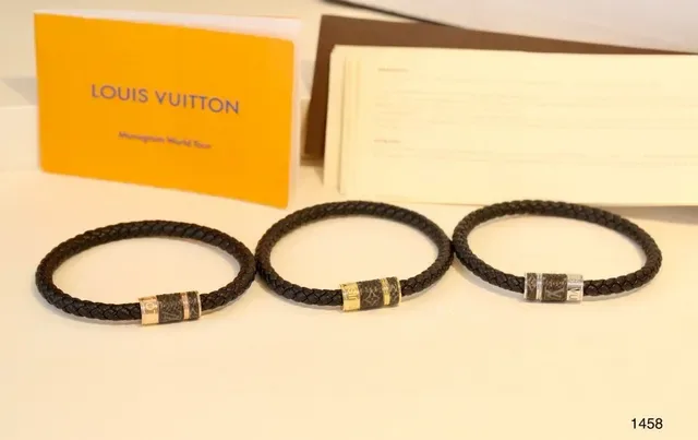 Black Silver Braided Leather Metal Clasp Bracelet 3