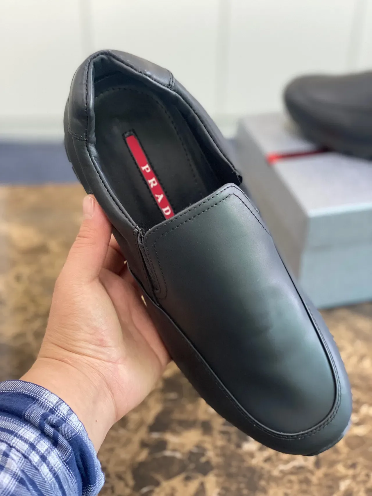 Black Slip-On Elastic-Side Casual Shoes 3