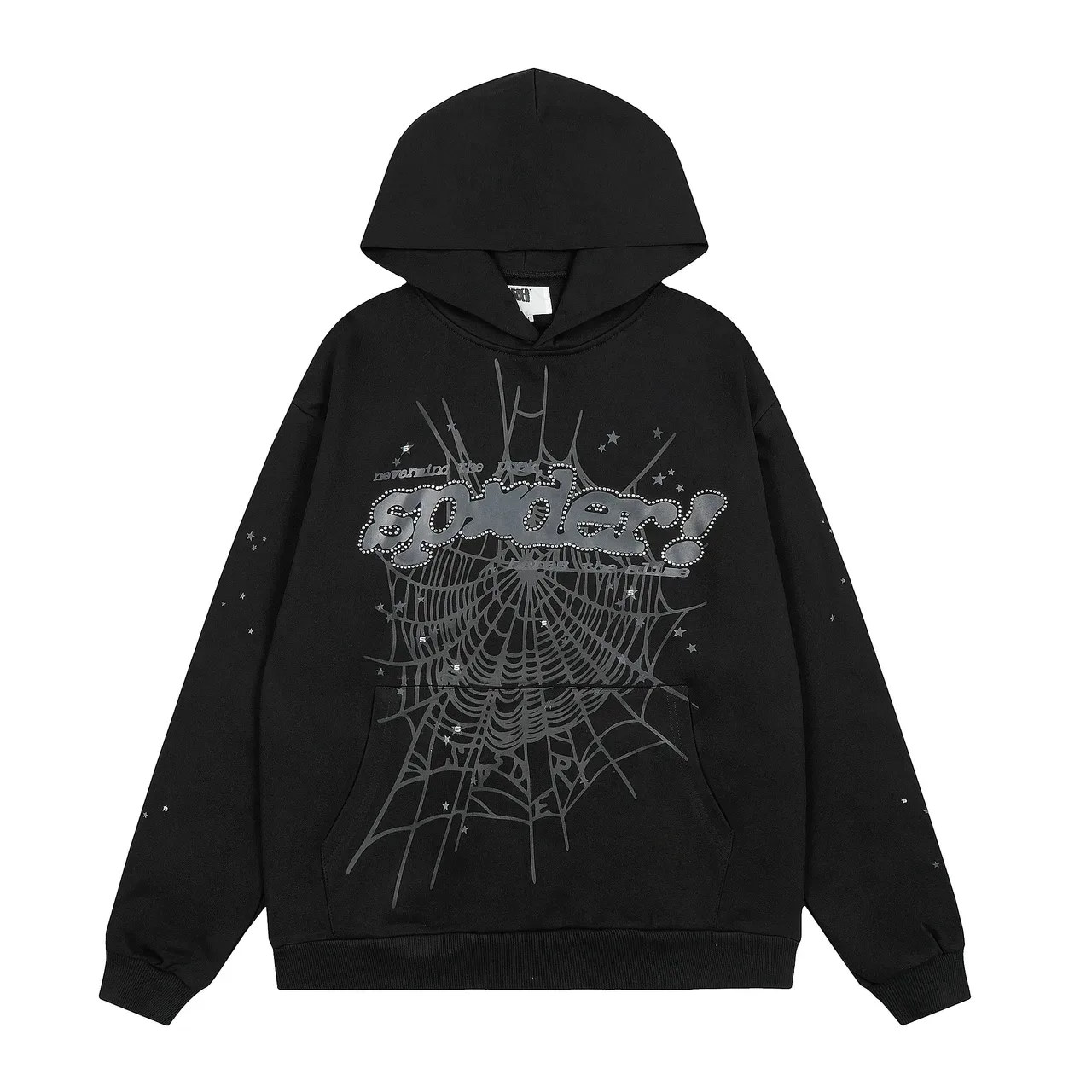Black Spiderweb Graphic Oversized Hoodie and Sweatpants Tracksuit 2
