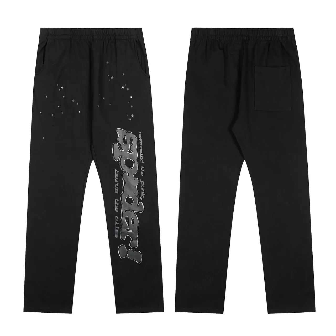 Black Spiderweb Graphic Oversized Hoodie and Sweatpants Tracksuit 6