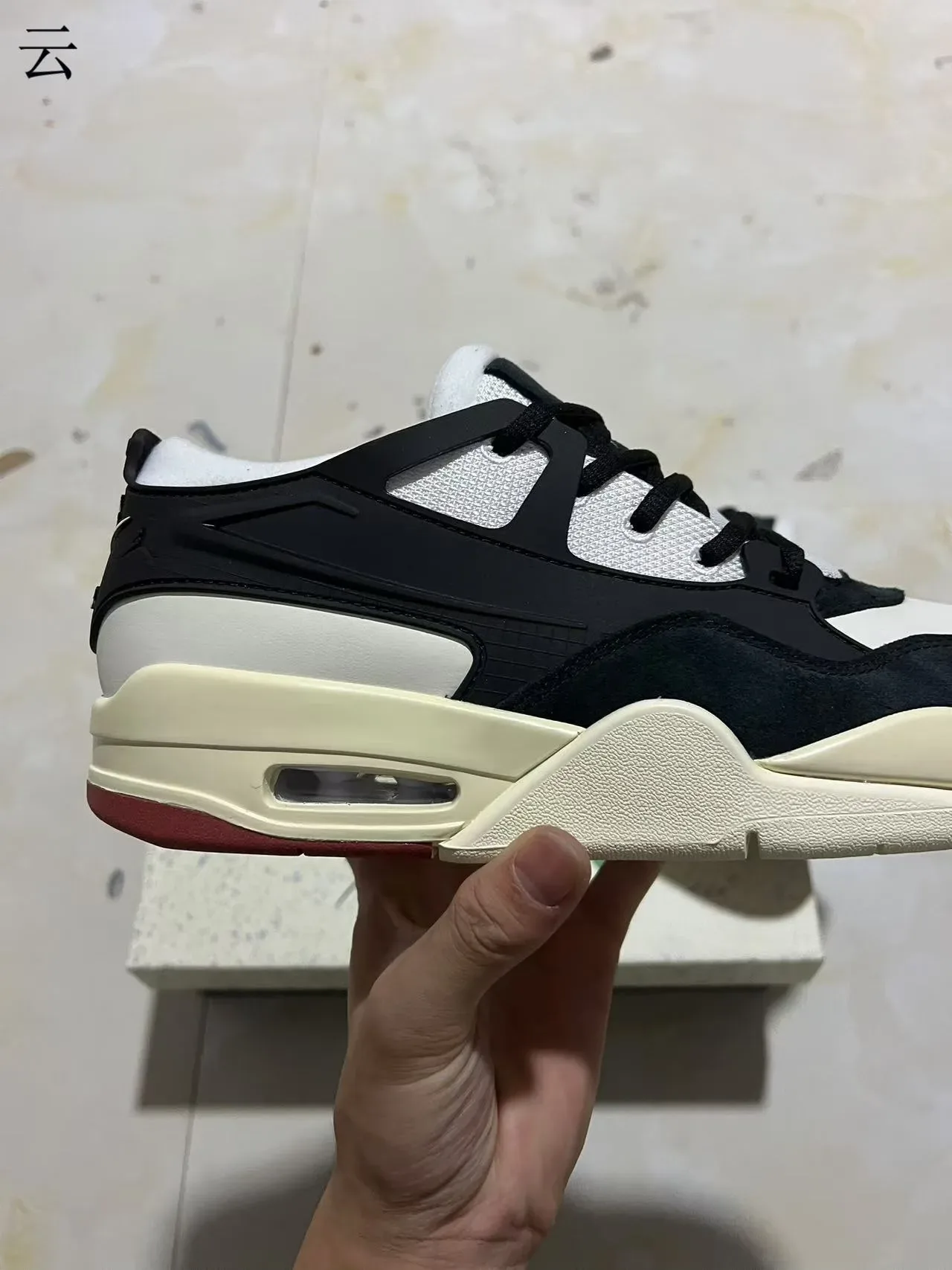 Black White Cream Red Lifestyle Sneaker 7