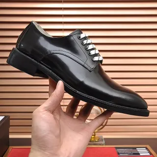 Black White Glossy Patent Leather Cap Toe Oxford Shoes