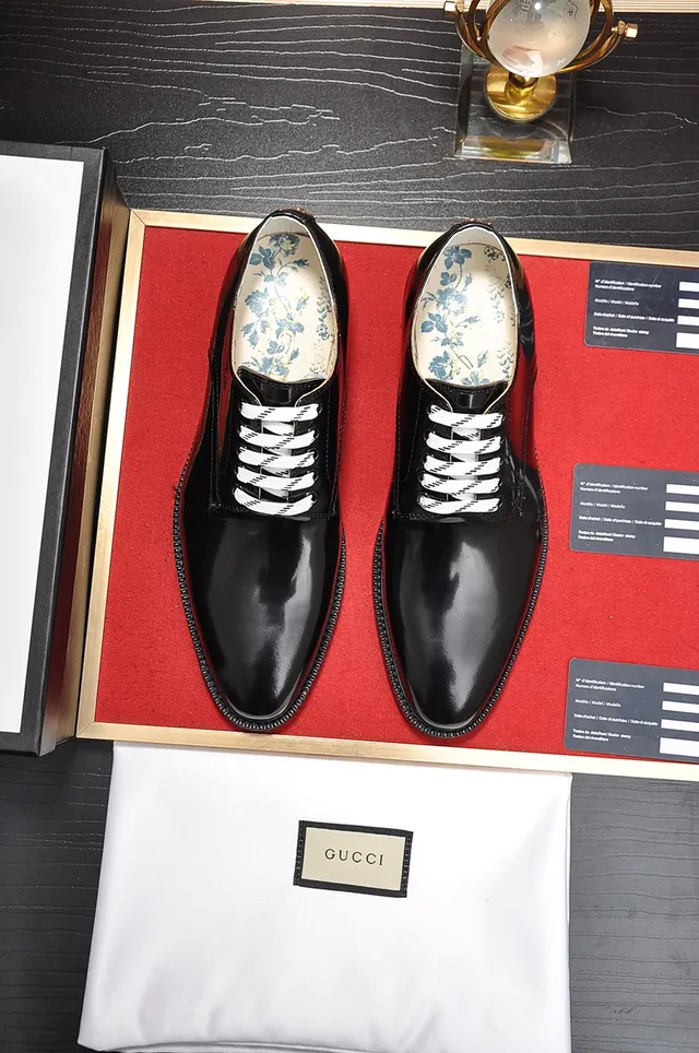 Preto Branco Brilhante Couro Patentado Bico Cap Oxford Sapatos 5
