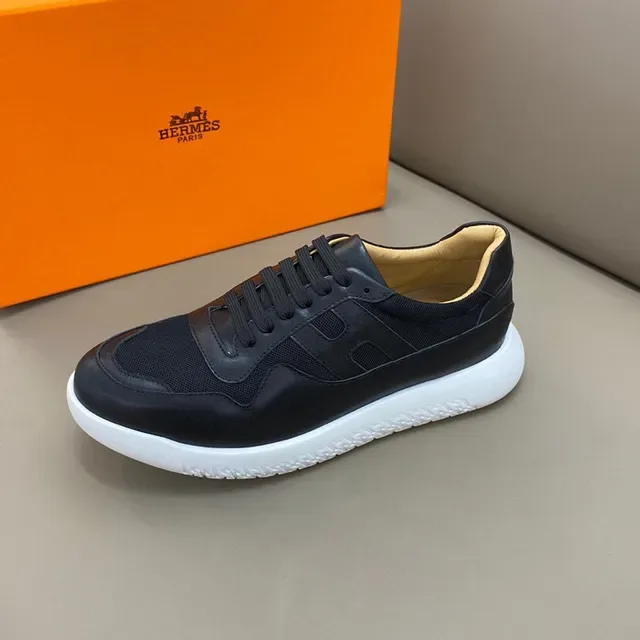 Black White Leather And Mesh Upper Sculpted Midsole Sneakers 4