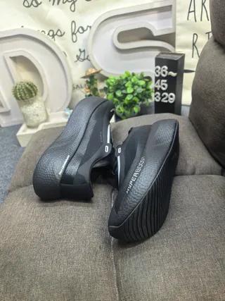 Black White Monochrome Mesh Upper Lifestyle Sneakers 6