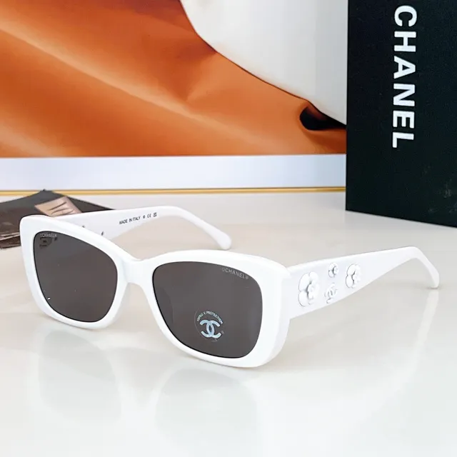 Black White Rectangular Silhouette Acetate Frame Sunglasses 7