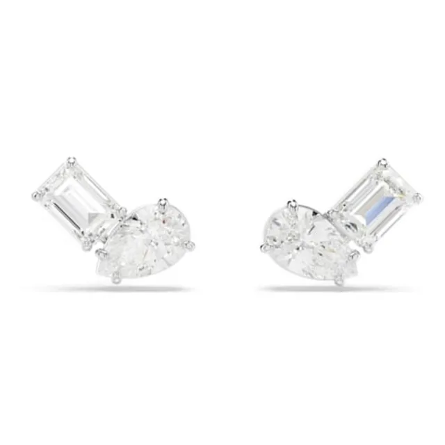 Blue and White Gemstone Two-Stone Drop Earrings 17