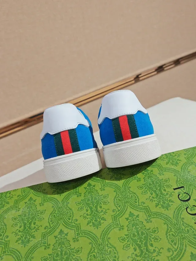 Blue Suede Low-Top Lace-Up Lifestyle Sneaker 3