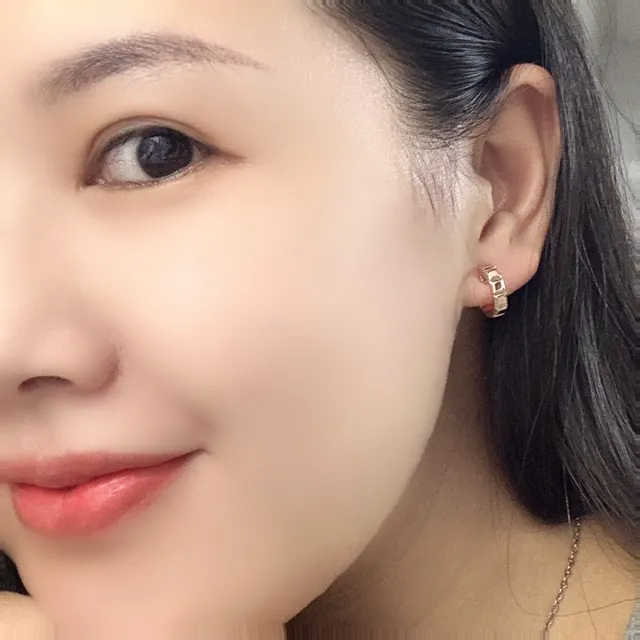 Boucheron Gold Silver Hinged Hoop Textured Bezel Earrings 6