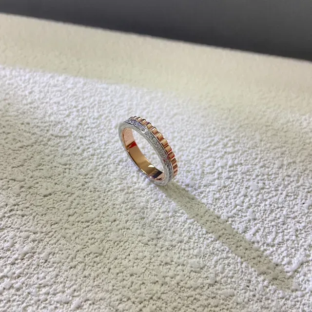 Boucheron Quatre Classique Ridged Bezel Pavé Diamond Ring 4