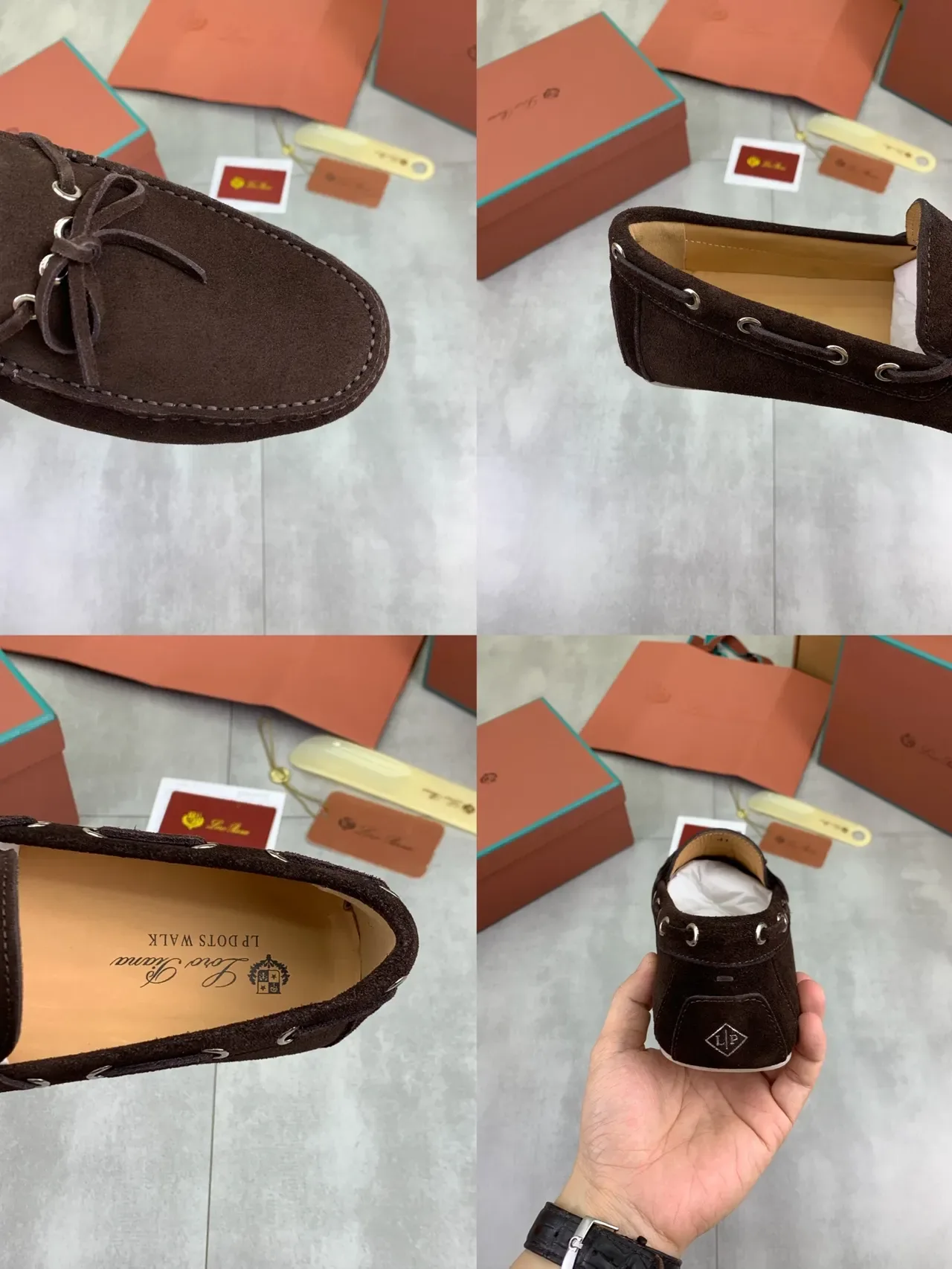 Brown Beige Suede Moc-Toe Loafer 2