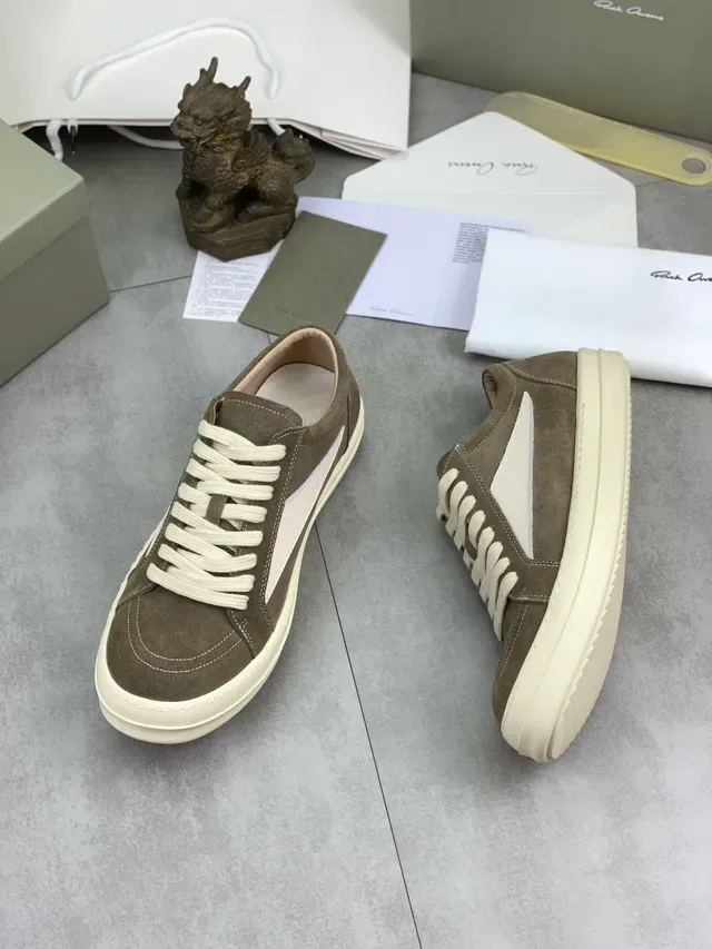 Brown Beige Suede Upper Contrast White Side Panel Sneakers 5