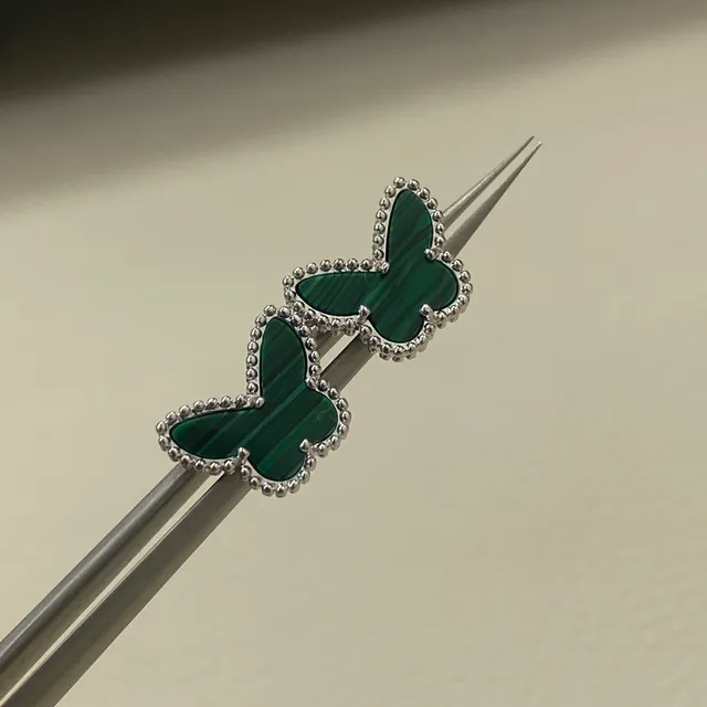 Butterfly Motif Malachite Inlay Beaded Border Bracelet 2