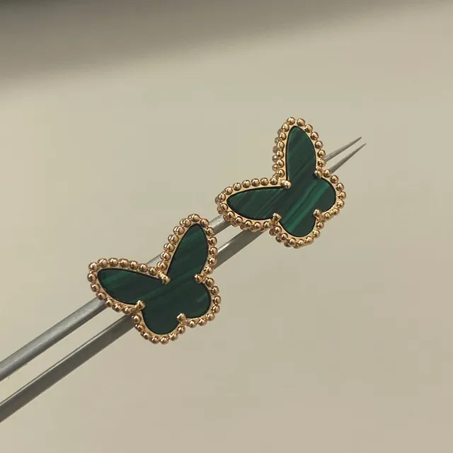 Butterfly Motif Malachite Inlay Beaded Border Bracelet 4