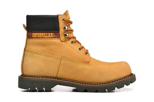 Caterpillar Original Work Boot بيج أسود كاكي أنتمي أعلى ياقة مبطن أحذية عمل 5