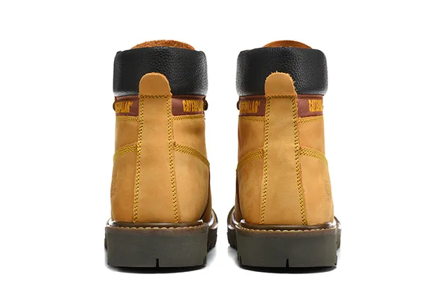 Caterpillar Original Work Boot بيج أسود كاكي أنتمي أعلى ياقة مبطن أحذية عمل 8