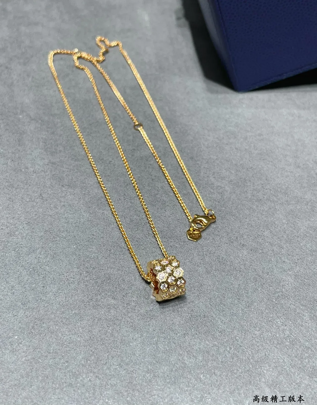 CHAUMET Bee My Love Honeycomb Pavé Pendant Necklace 4