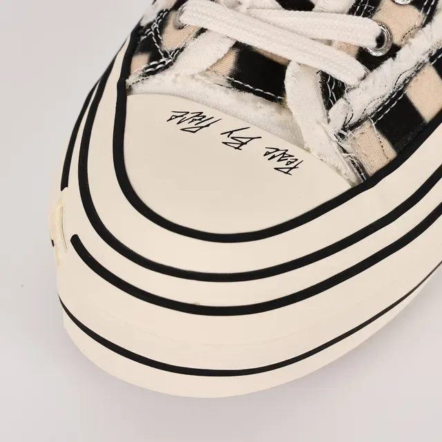 Checkerboard Shearling-Lined Platform Sneakers 5