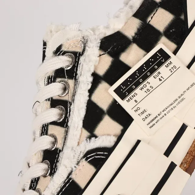 Checkerboard Shearling-Lined Platform Sneakers 6
