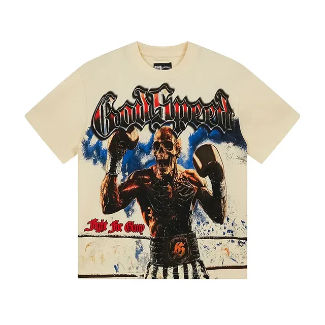 Cream Graphic-Print Oversized Band-Themed T-Shirt 2