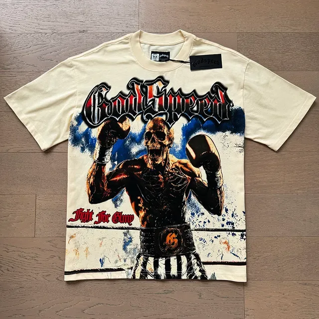 Cream Graphic-Print Oversized Band-Themed T-Shirt 5