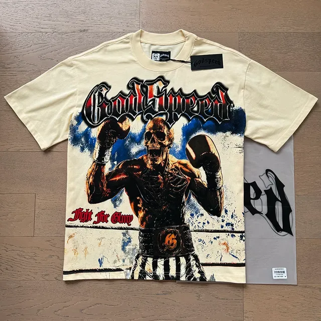 Cream Graphic-Print Oversized Band-Themed T-Shirt 6