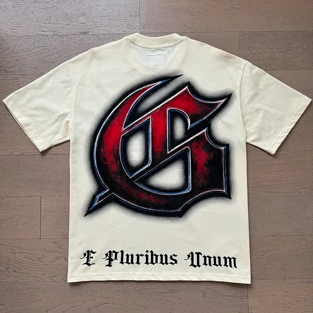 Cream Graphic-Print Oversized Band-Themed T-Shirt 7