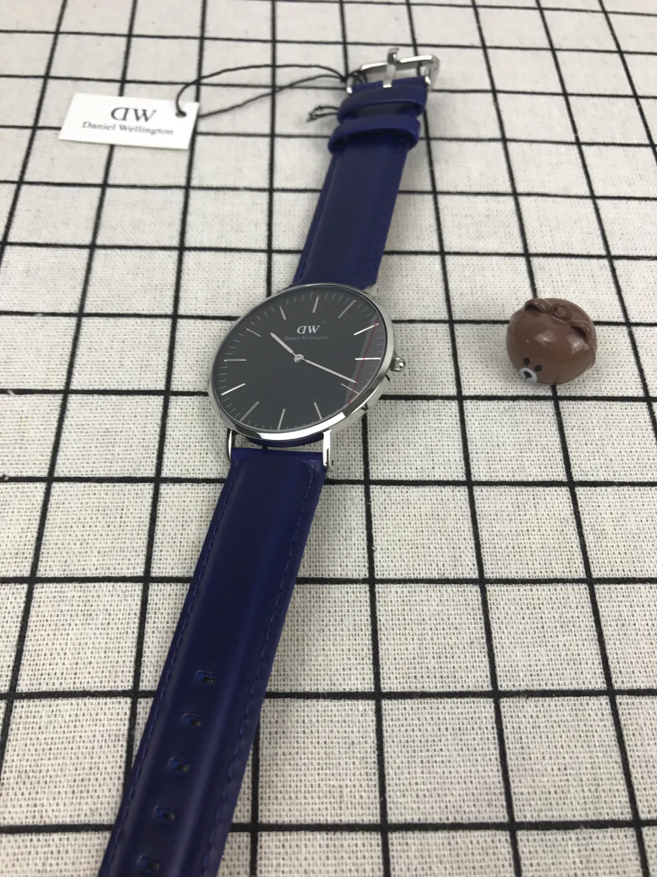 Daniel Wellington Blue Black Minimalist Thin-Case Quartz Watch 6