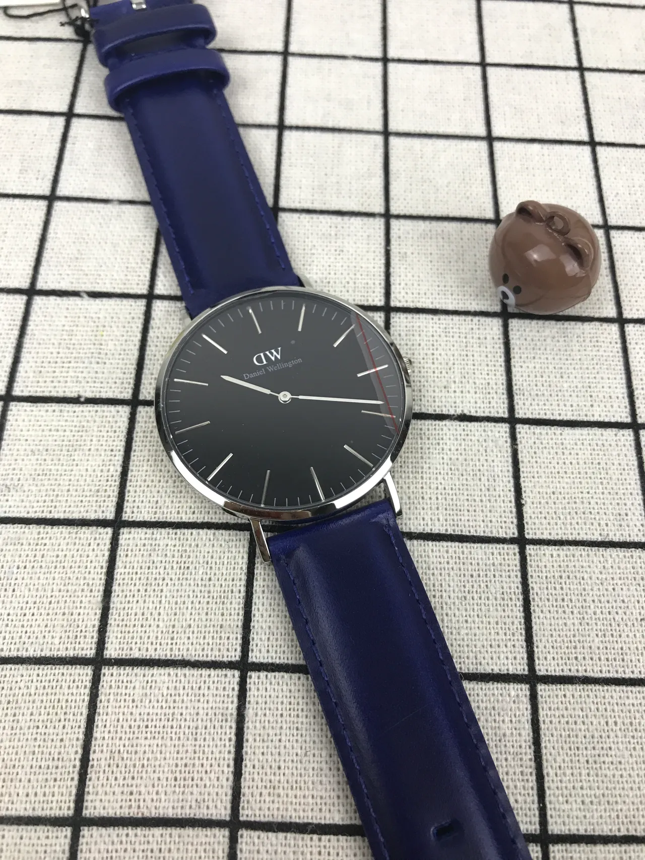 Daniel Wellington Blue Black Minimalist Thin-Case Quartz Watch 7