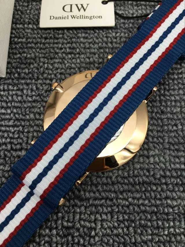 Daniel Wellington Classic White Dial Rose-Gold Tone NATO Strap Quartz Watch 2