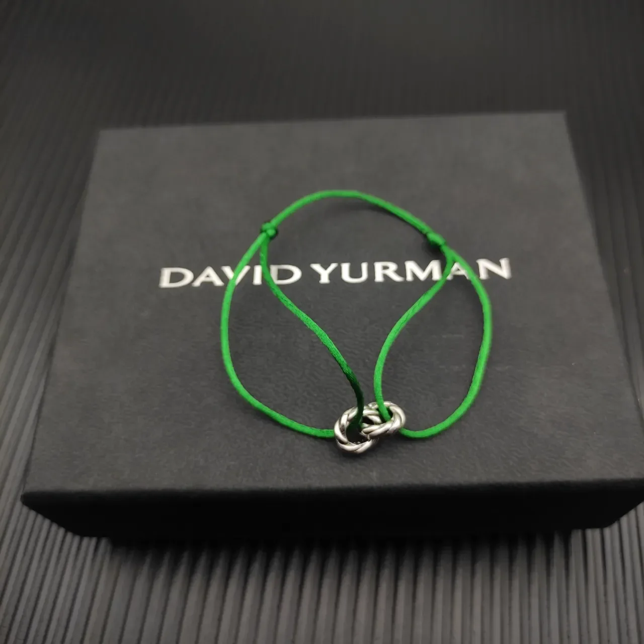 David Yurman Cable and Knot Green Cord Bracelet 8