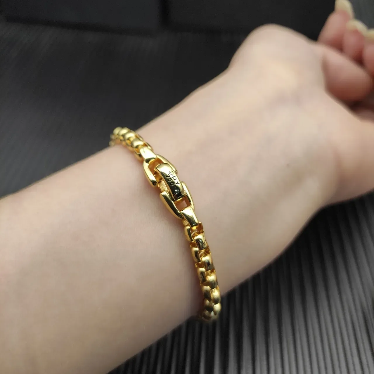 David Yurman Cable Classics Cross Polished Gold-Tone Bracelet 7