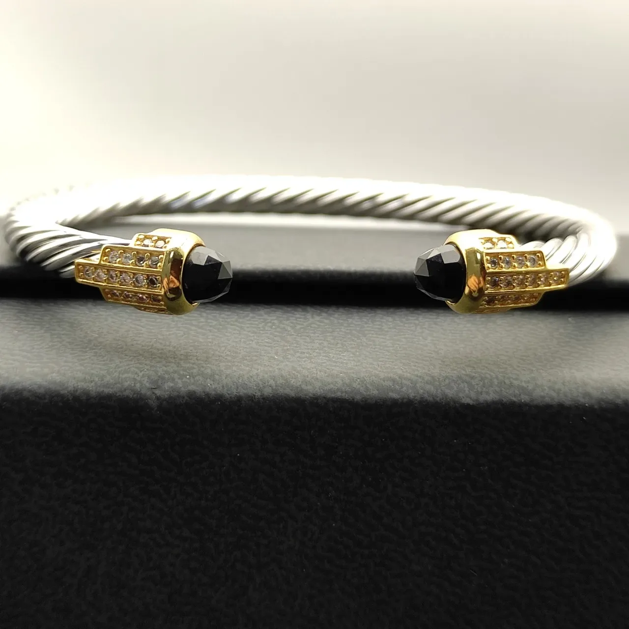 David Yurman Cable Classics Silver Gold Twisted Dual-Tone Metal Bracelet 4