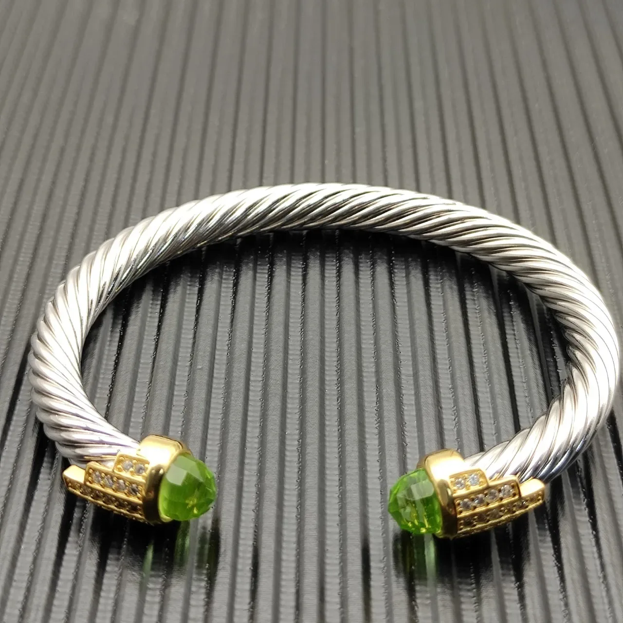 David Yurman Cable Classics Silver Gold Twisted Two-Tone Bracelet 5