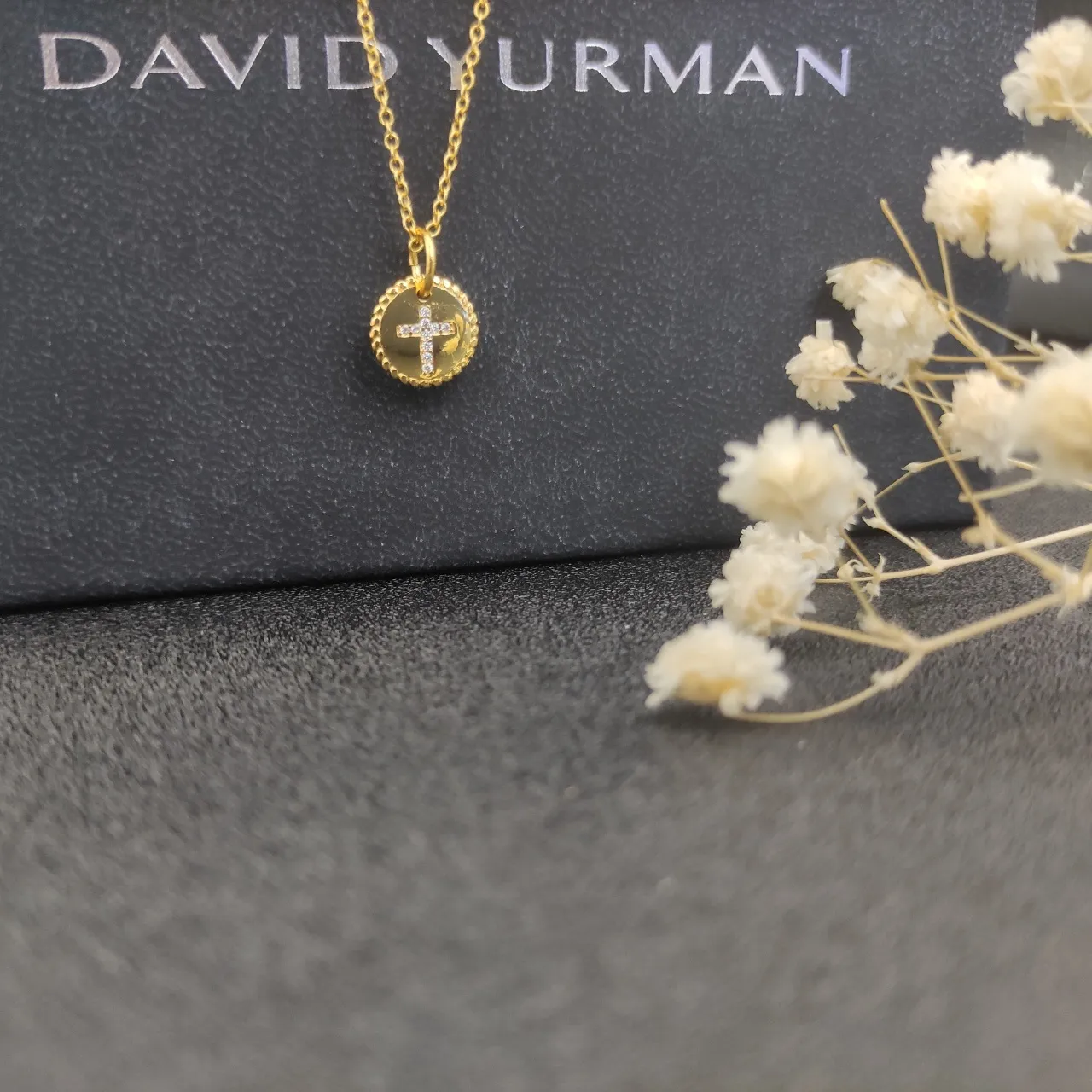 David Yurman Cable Collection Collier avec pendentif en diamant en forme de croix 5