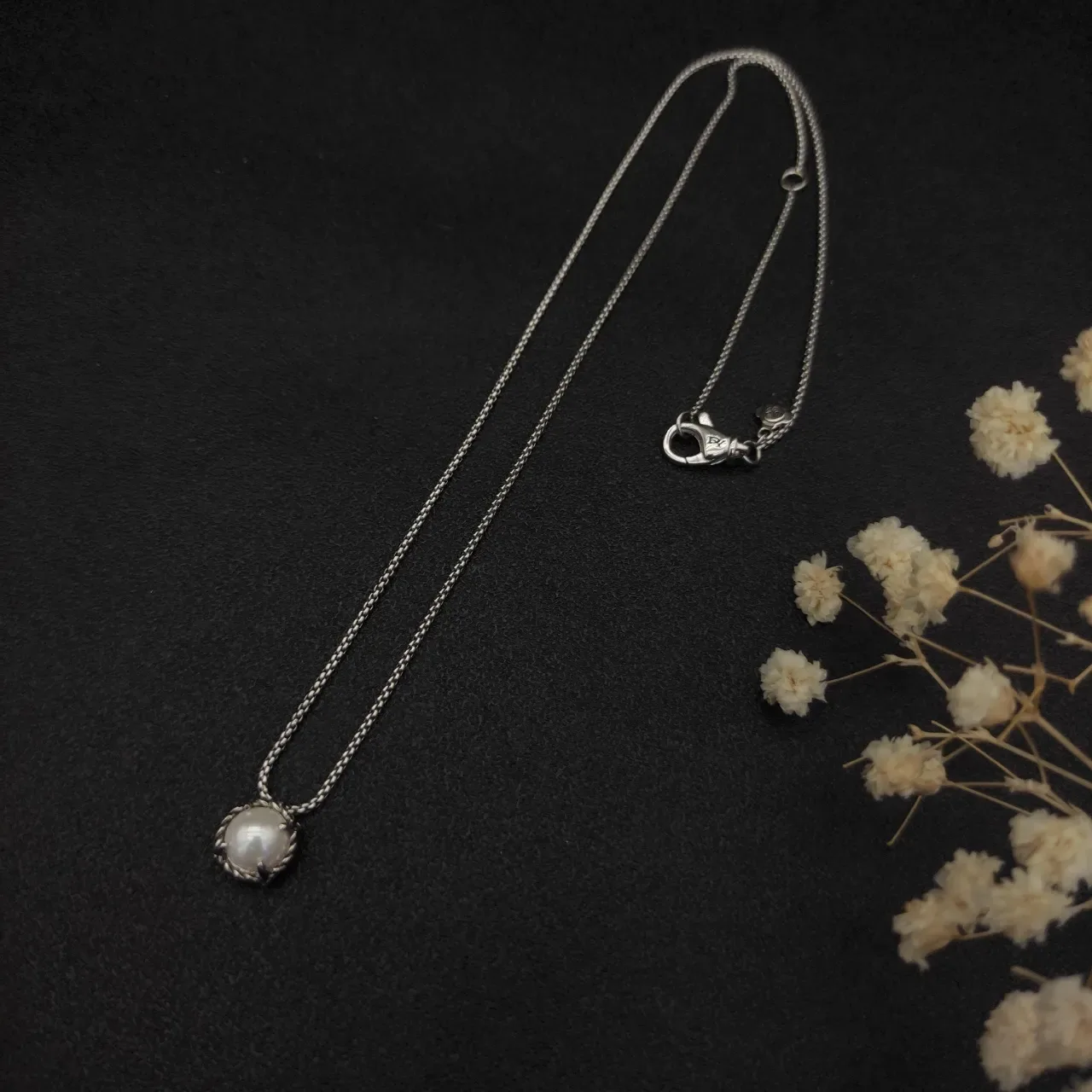 David Yurman Cable Collectibles Pearl Pendant Necklace 6