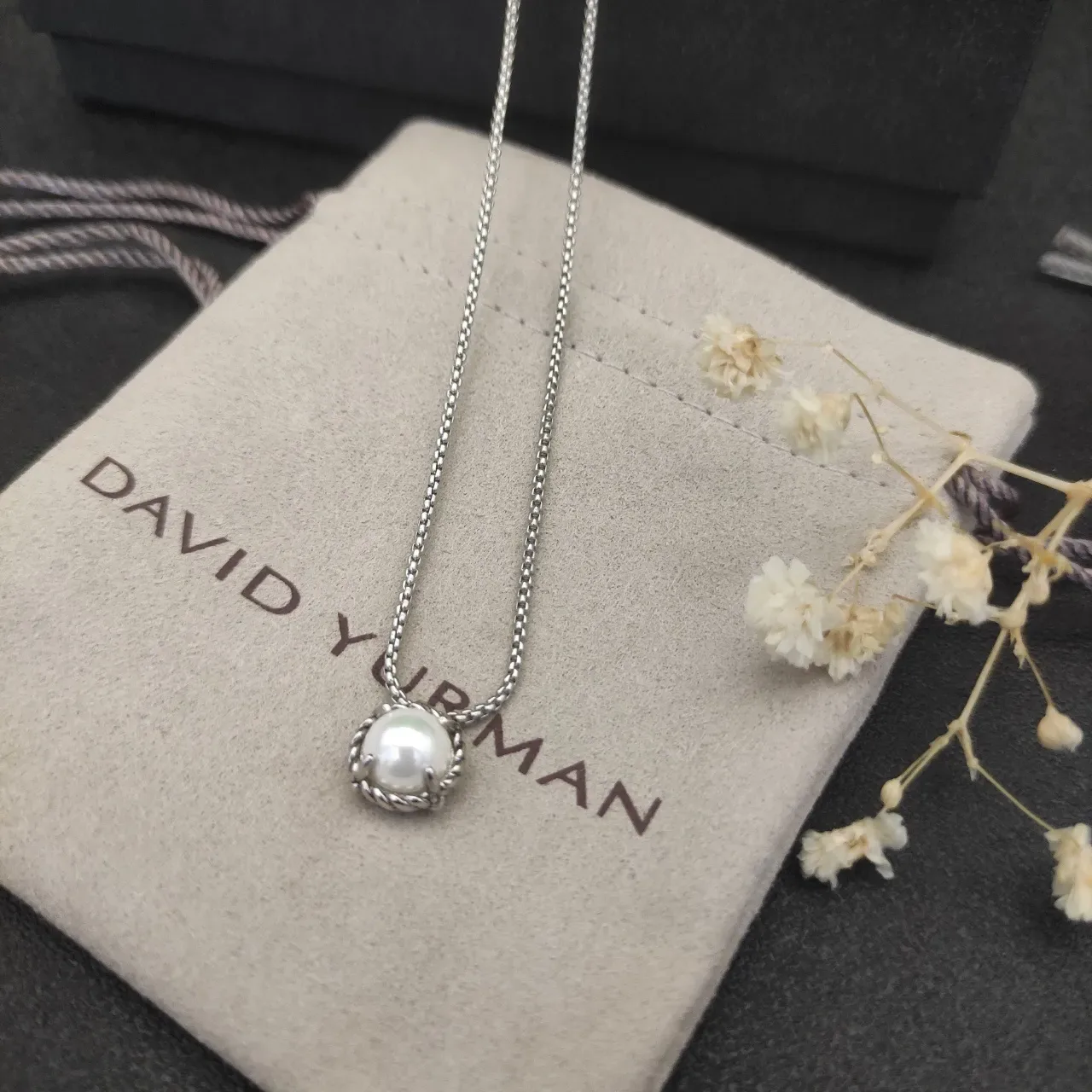 David Yurman Cable Collectibles Pearl Pendant Necklace 7